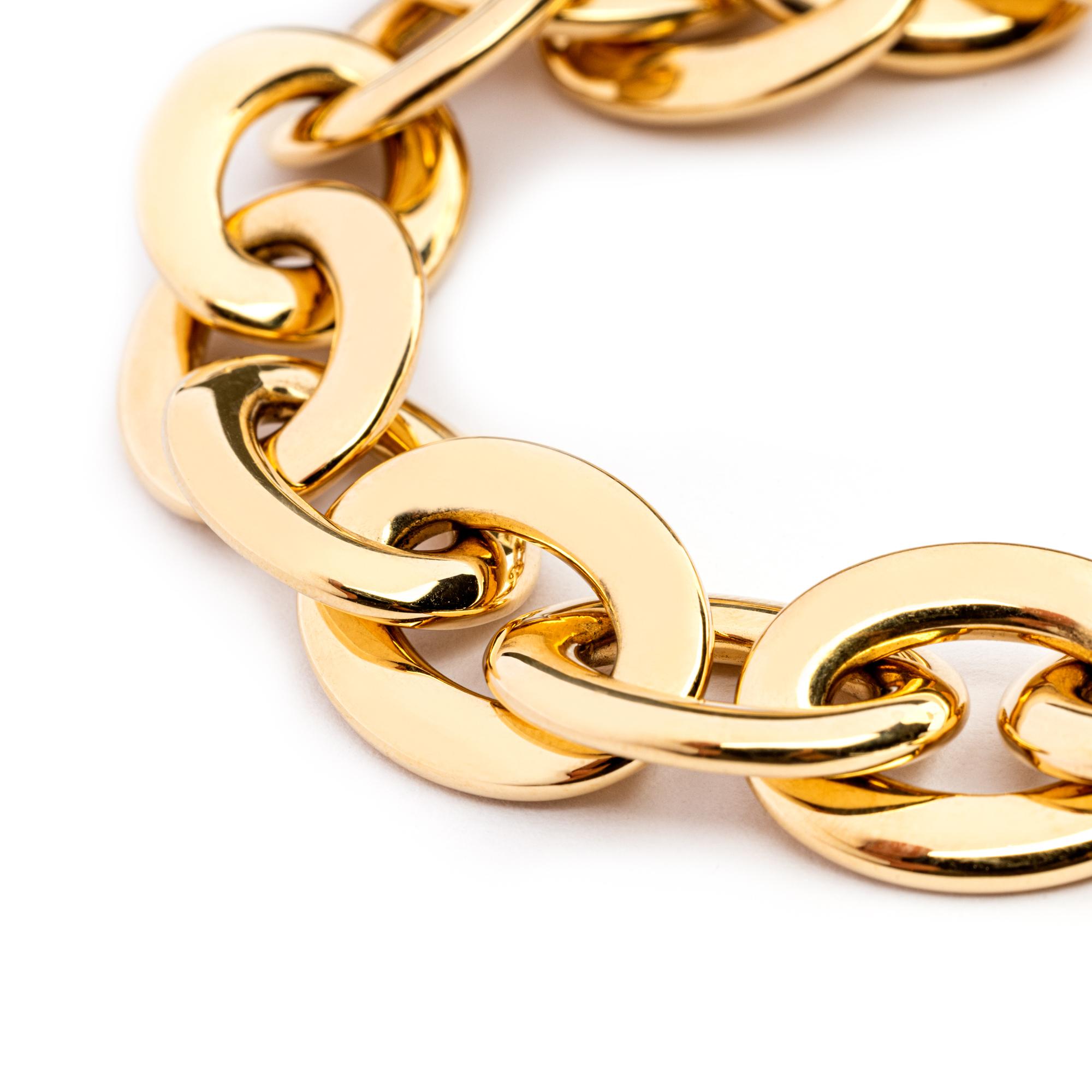 Contemporain Alex Jona Amygdala Bracelet à maillons en or jaune 18 carats en vente