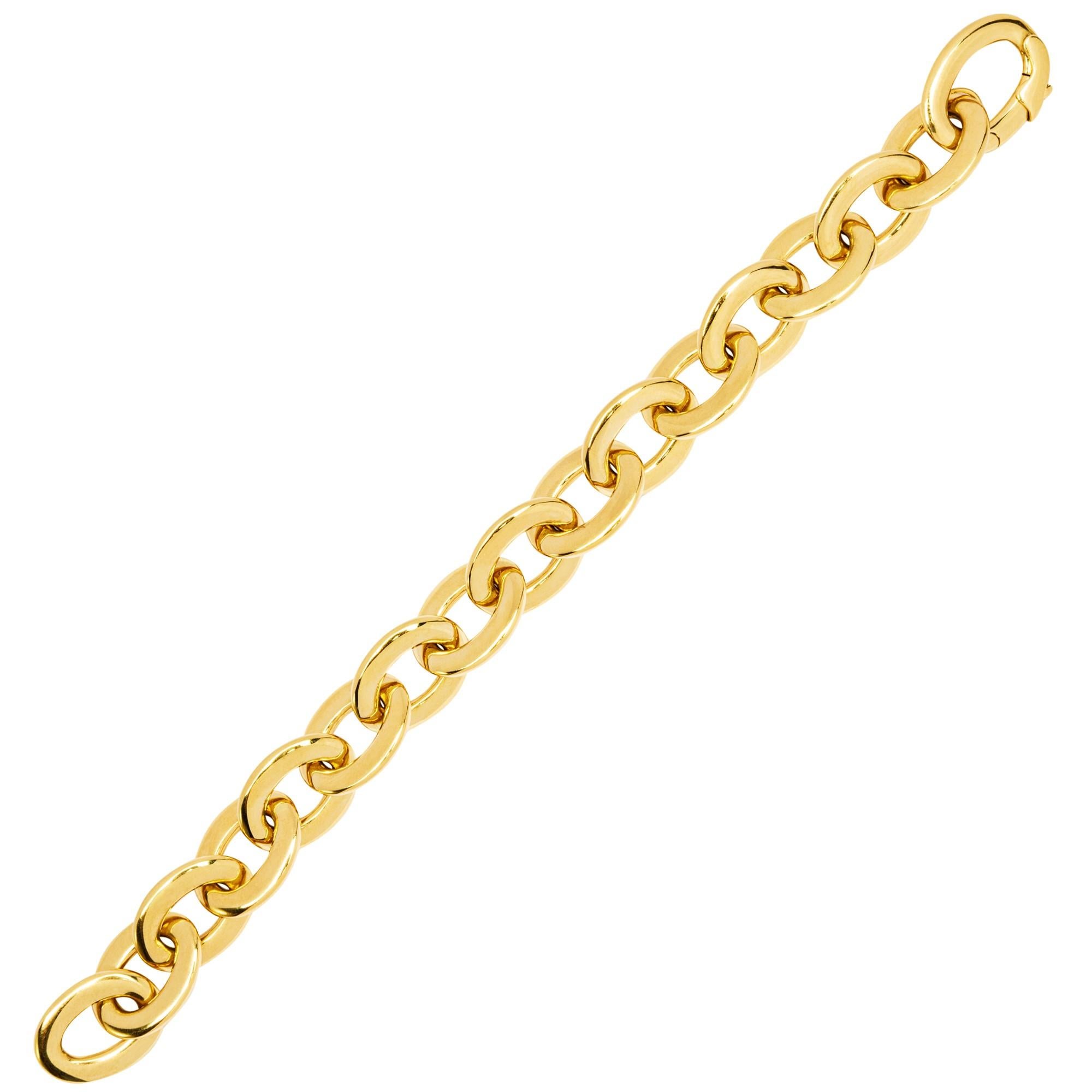 Alex Jona Amygdala Bracelet à maillons en or jaune 18 carats Neuf - En vente à Torino, IT