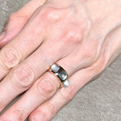 Alex Jona Aquamarine 18 Karat Rose Gold Band Ring