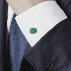 Gemelos de plata de ley Alex Jona Nudo de ónice y aventurina