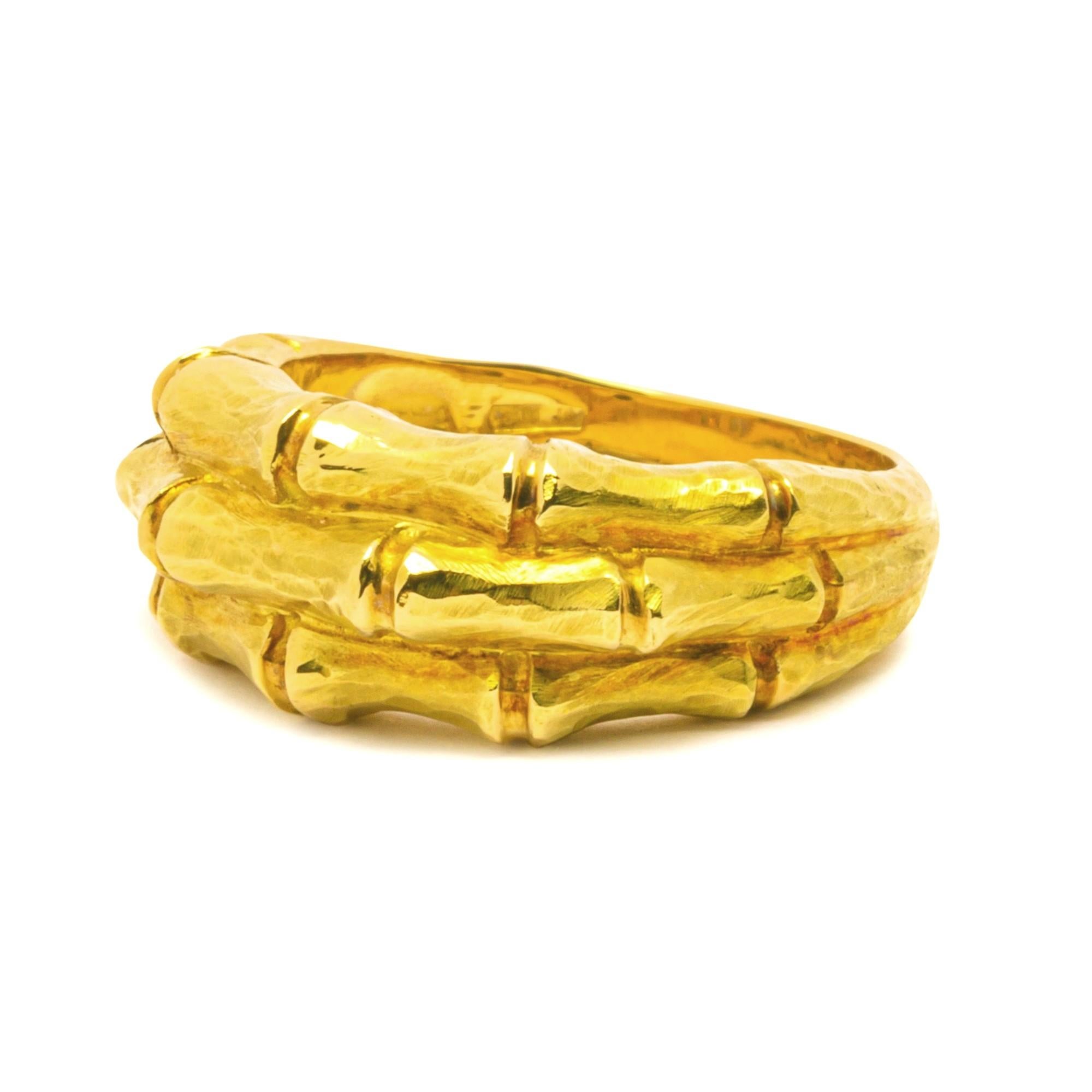 Alex Jona Bamboo 18 Karat Yellow Gold Band Ring 1