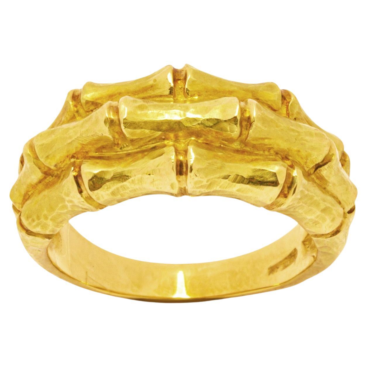Alex Jona Bamboo 18 Karat Yellow Gold Band Ring