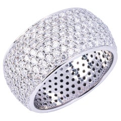 Alex Jona Barrel Bague en or blanc 18 carats et diamants blancs