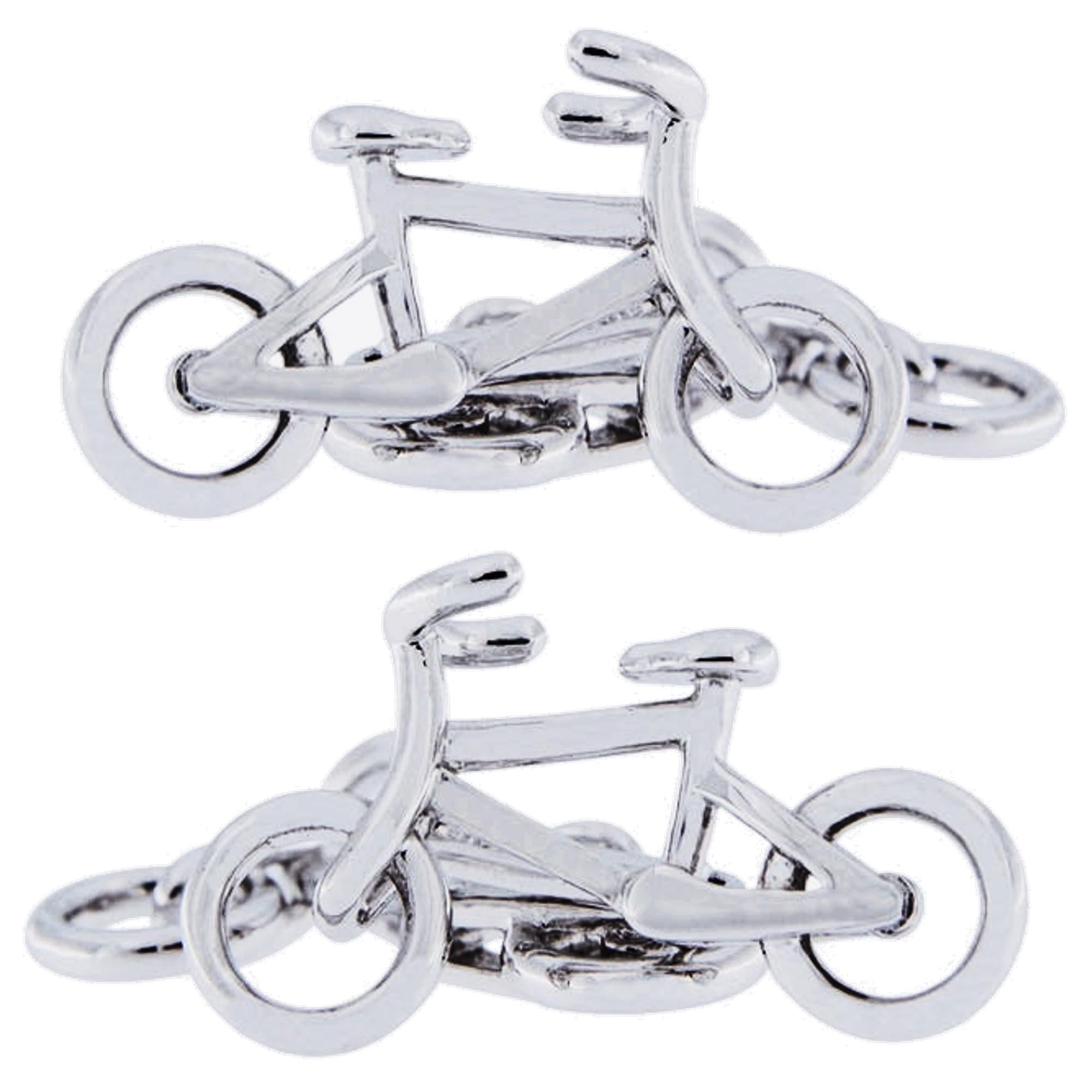 sterling silver bicycle cufflinks