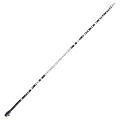 Alex Jona Black and White Diamond 18 Karat White Gold Tennis Bracelet