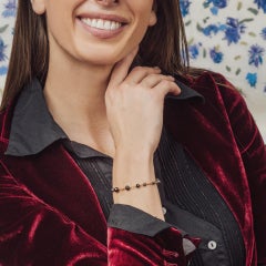 Alex Jona Black Diamond 18 Karat Rose Gold Bracelet