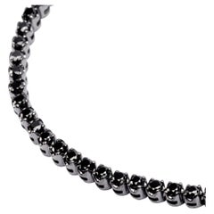 Alex Jona Black Diamond 18 Karat White Gold Black Rhodium Tennis Bracelet