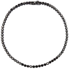 Alex Jona Black Diamond 18 Karat White Gold Black Rhodium Tennis Bracelet