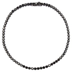 Alex Jona Black Diamond 18 Karat White Gold Black Rhodium Tennis Bracelet