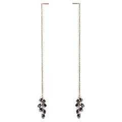 Alex Jona Black Diamond 18 Karat Rose Gold Dangle Earrings