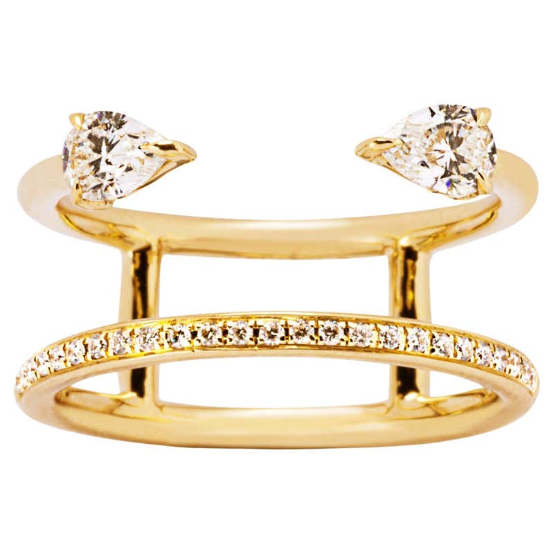 Customizable 18 Karat Gold and Black Diamond Checker Pattern Ring For ...