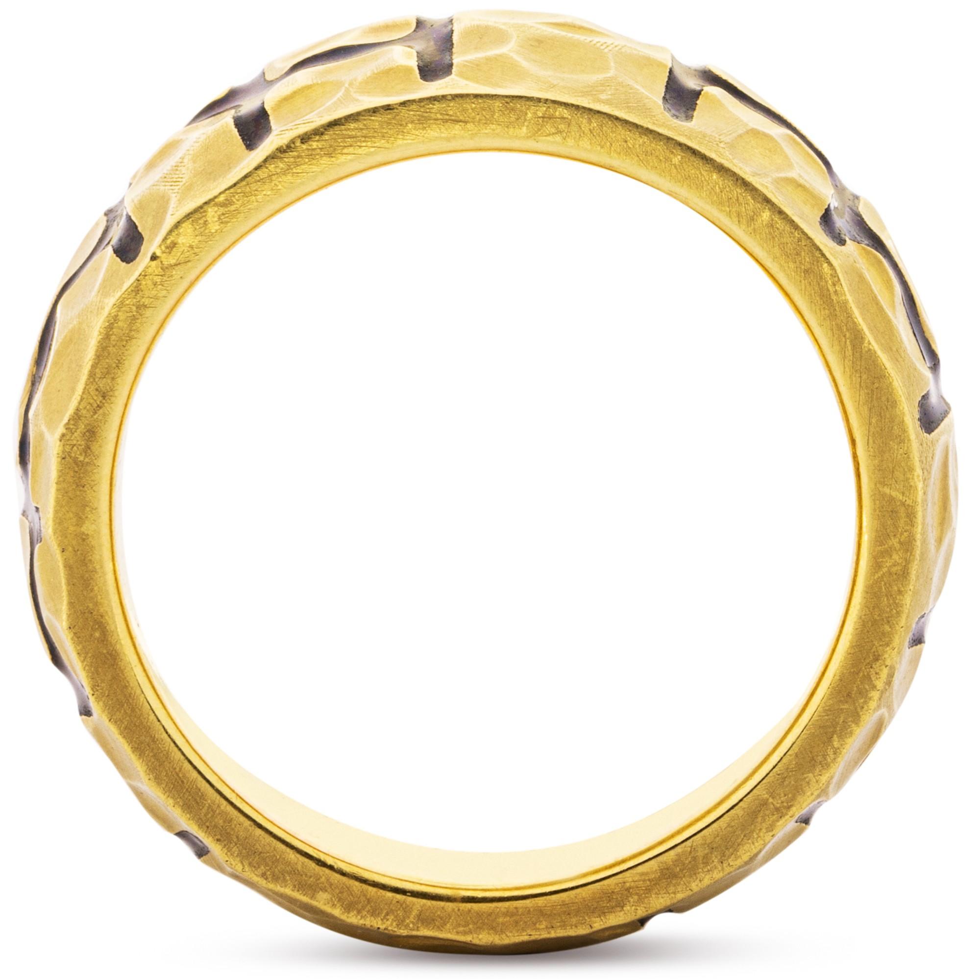 Alex Jona Black Enamel 18 Karat Yellow Gold Band Ring For Sale 2