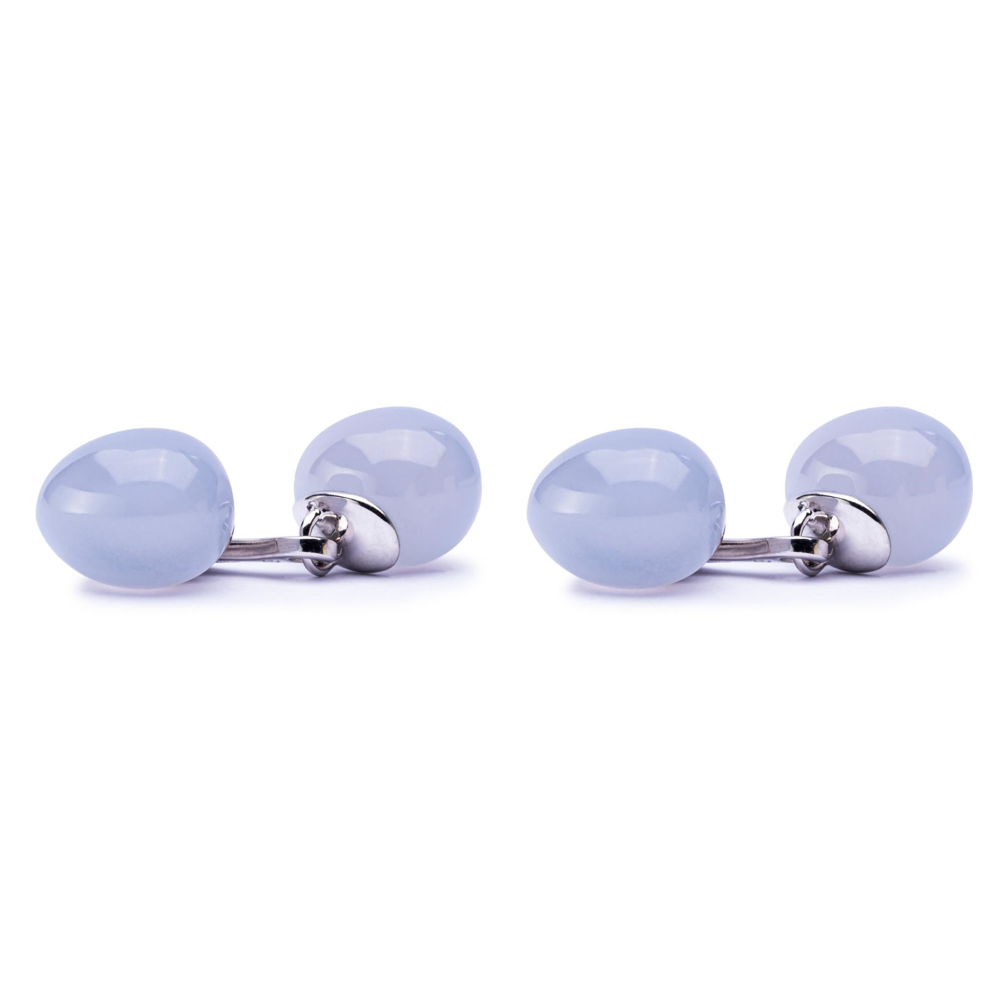 egg shaped cufflinks