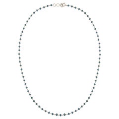 Alex Jona Blue Diamond White Gold Beaded Necklace