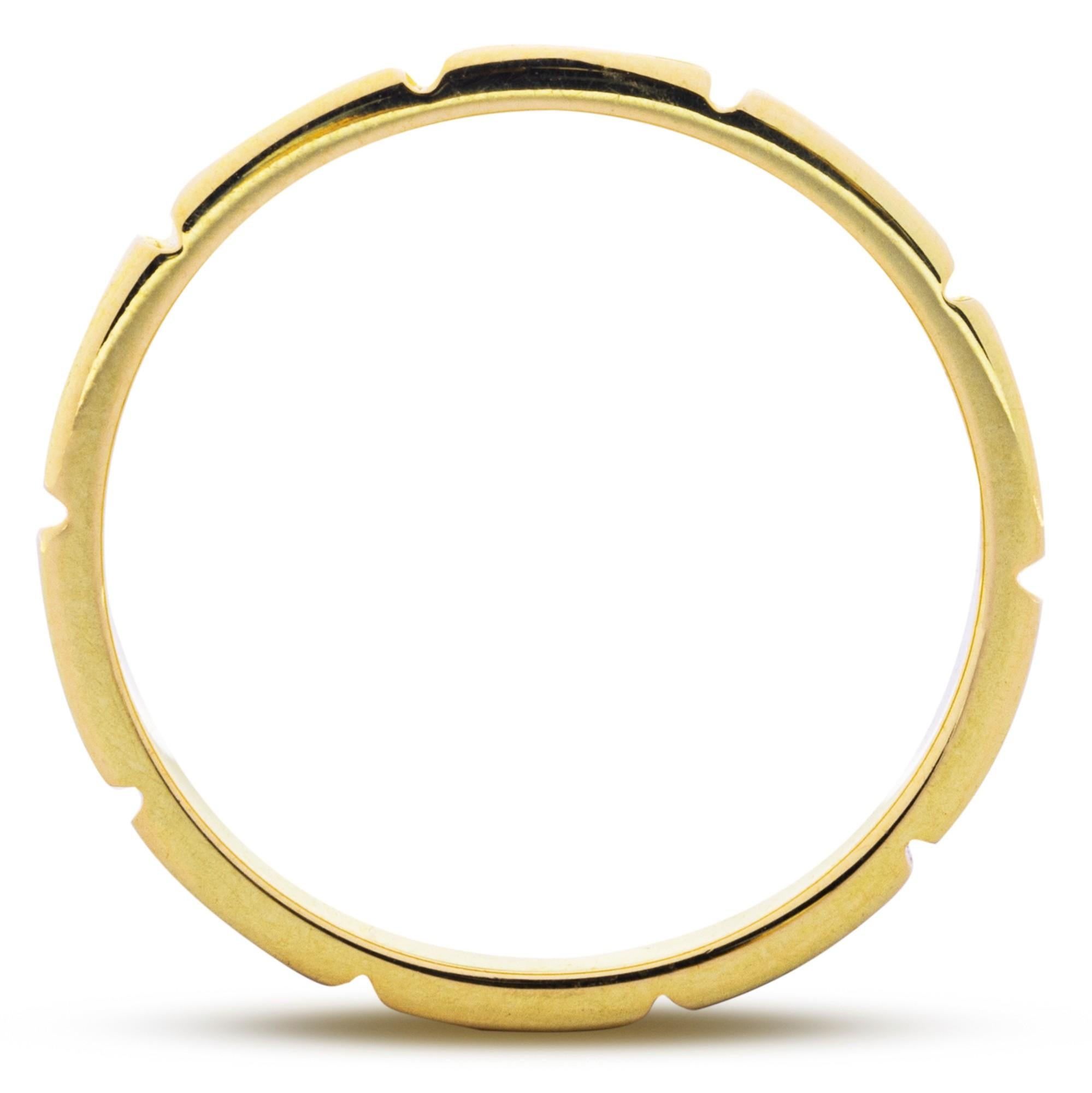 Alex Jona Blue Enamel 18 Karat Yellow Gold Band Ring For Sale 2