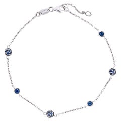 Alex Jona Blue Sapphire 18 Karat White Gold Bracelet