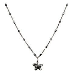 Alex Jona, collana a catena con diamanti neri taglio briolette in oro bianco 18 carati A Link