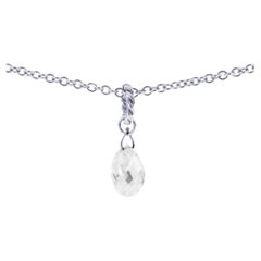 Alex Jona, collier pendentif en or blanc 18 carats avec diamants blancs en forme de briolette