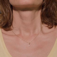 Alex Jona Briolette White Diamond Drop 18 Karat Yellow Gold Pendant Necklace