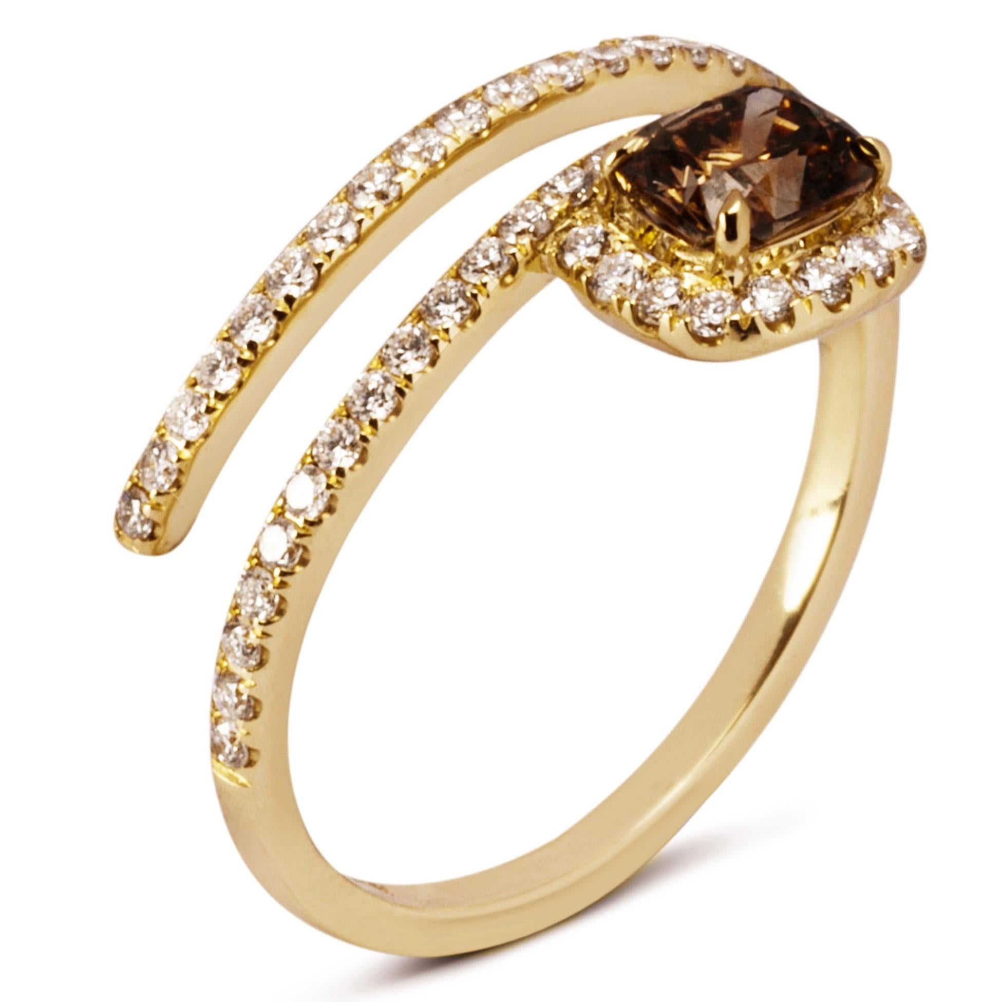 coil diamond ring