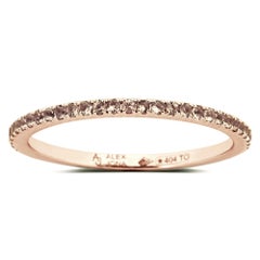 Alex Jona Brown Diamant 18 Karat Rose Gold Eternity Band Ring