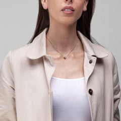 Alex Jona Brown Diamond Pebble 18 Karat Rose Gold Pendant Necklace