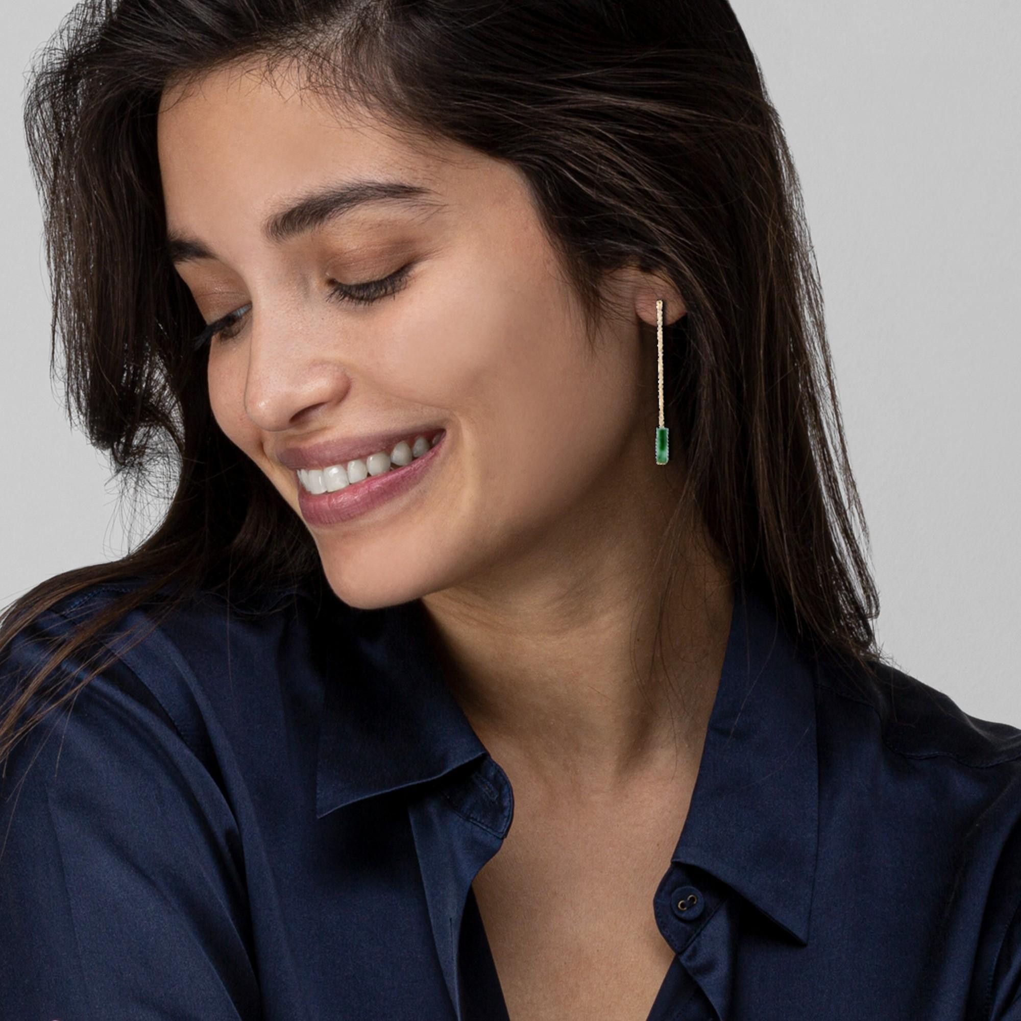 Alex Jona Burmese Jadeite Jade 18 Karat Yellow Gold Pendant Earrings In New Condition For Sale In Lugano, CH