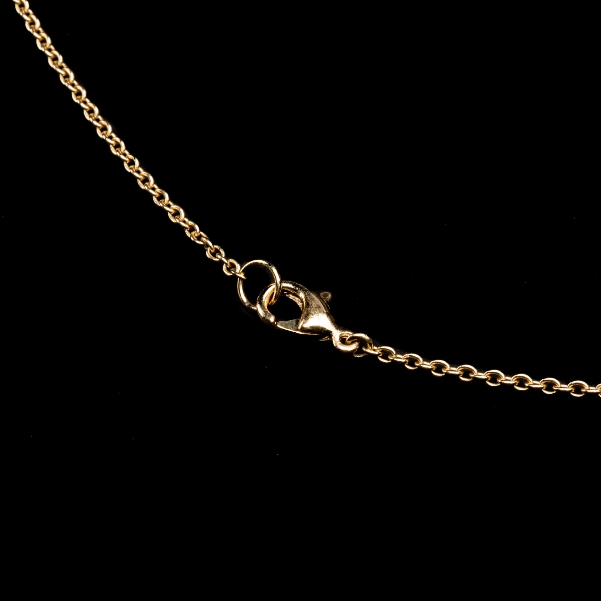 Alex Jona Burmese Moonstone 18 Karat Yellow Gold Necklace In New Condition For Sale In Torino, IT