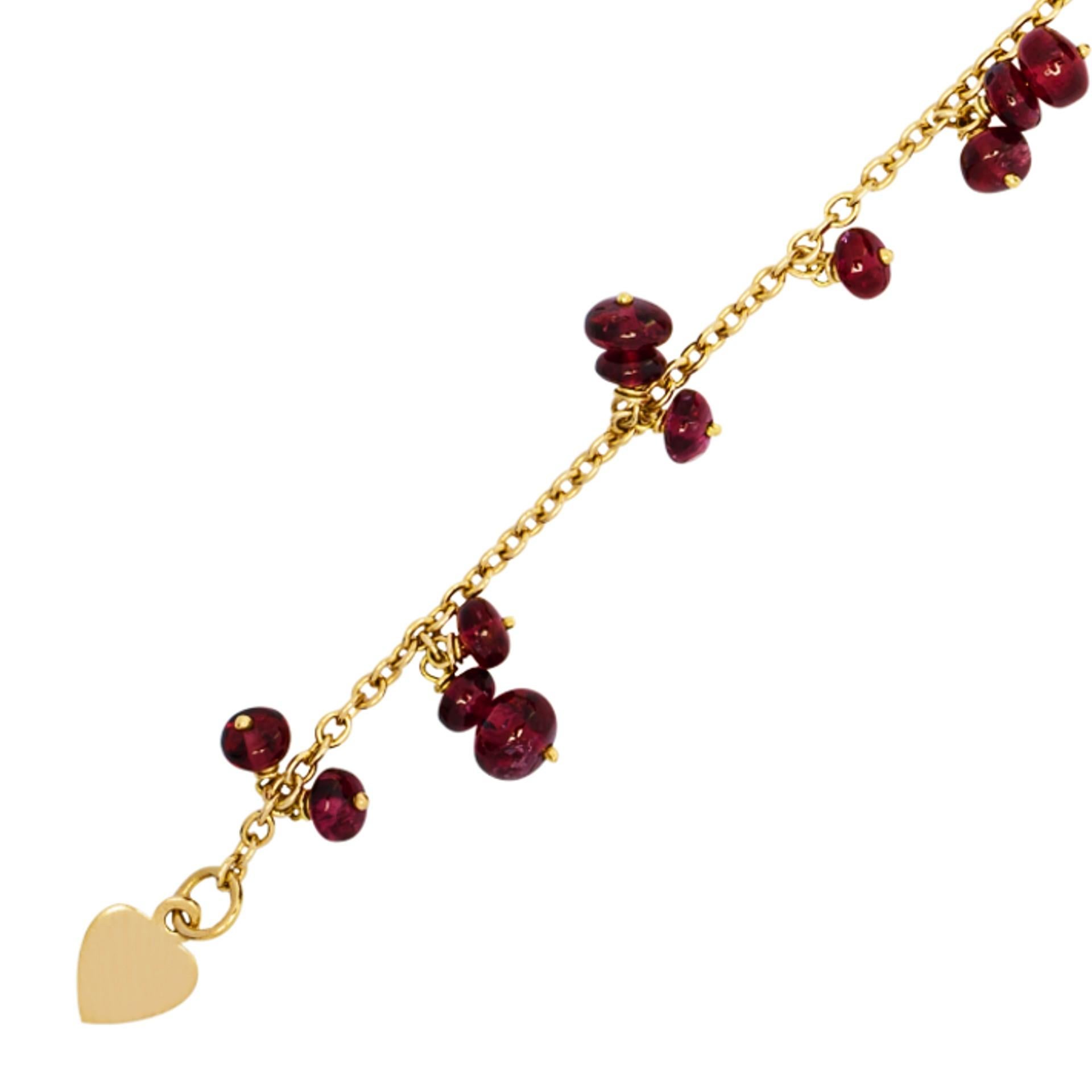 Bracelet Alex Jona en or rose 18 carats et spinelle de Birmanie en vente 1