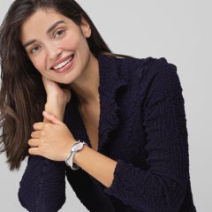 Alex Jona Bracciale Plissé con perle in argento brunito