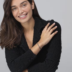 Gewebtes Kettenarmband aus brüniertem Sterlingsilber von Alex Jona