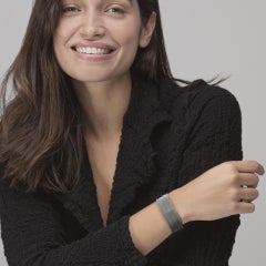 Bracciale Plissé in argento brunito Alex Jona