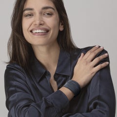 Bracciale Plissé in argento brunito Alex Jona