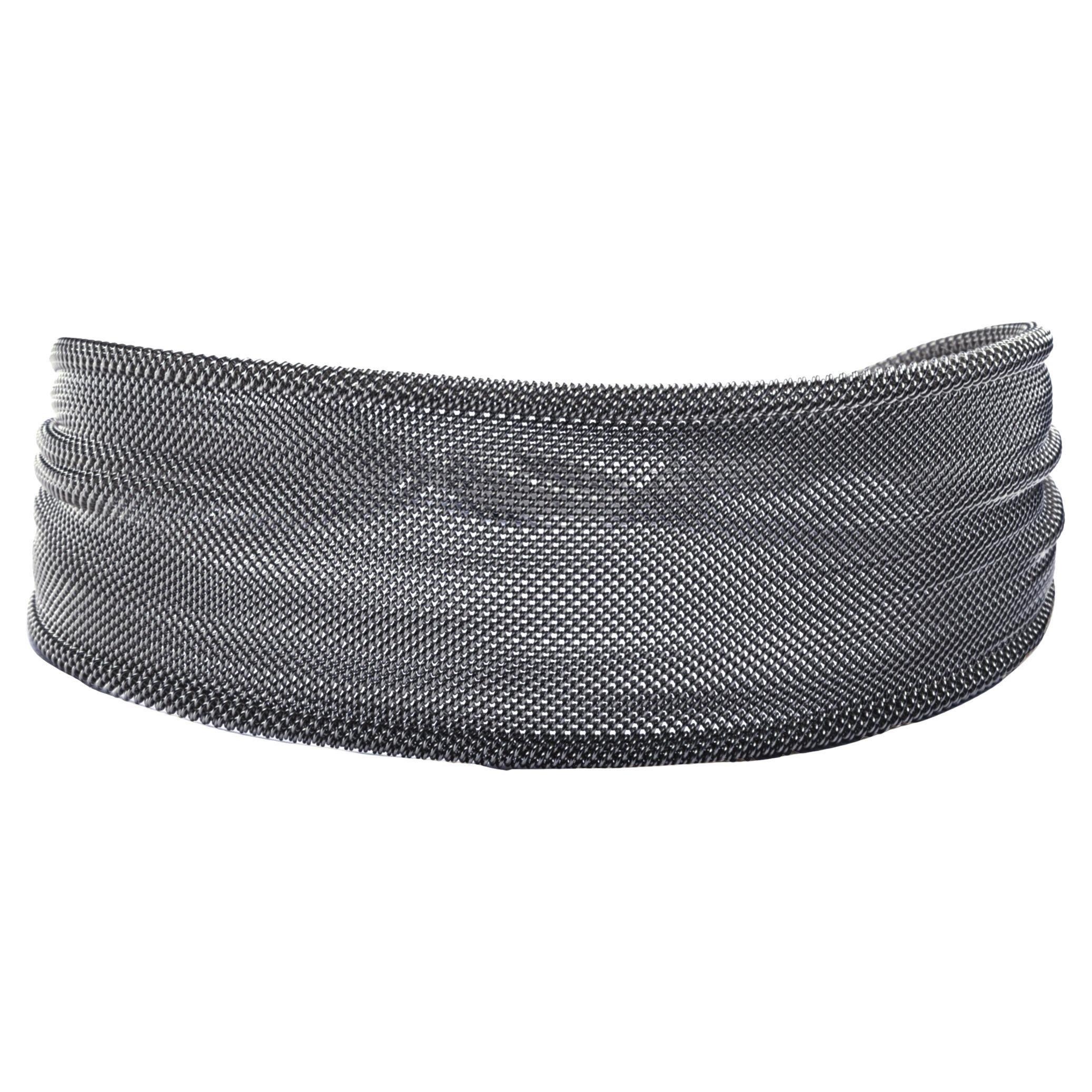 Alex Jona Burnished Sterling Silver Woven Plissé Bracelet