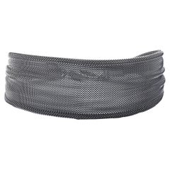 Alex Jona brüniertes Sterling Silber gewebtes Plissé-Armband