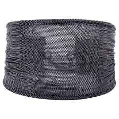 Alex Jona Bracelet plissé en argent sterling bruni