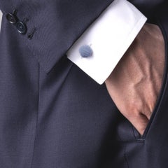 Alex Jona Chalcedony Monkey's Fist Knot 18 Karat Yellow Gold Cufflinks