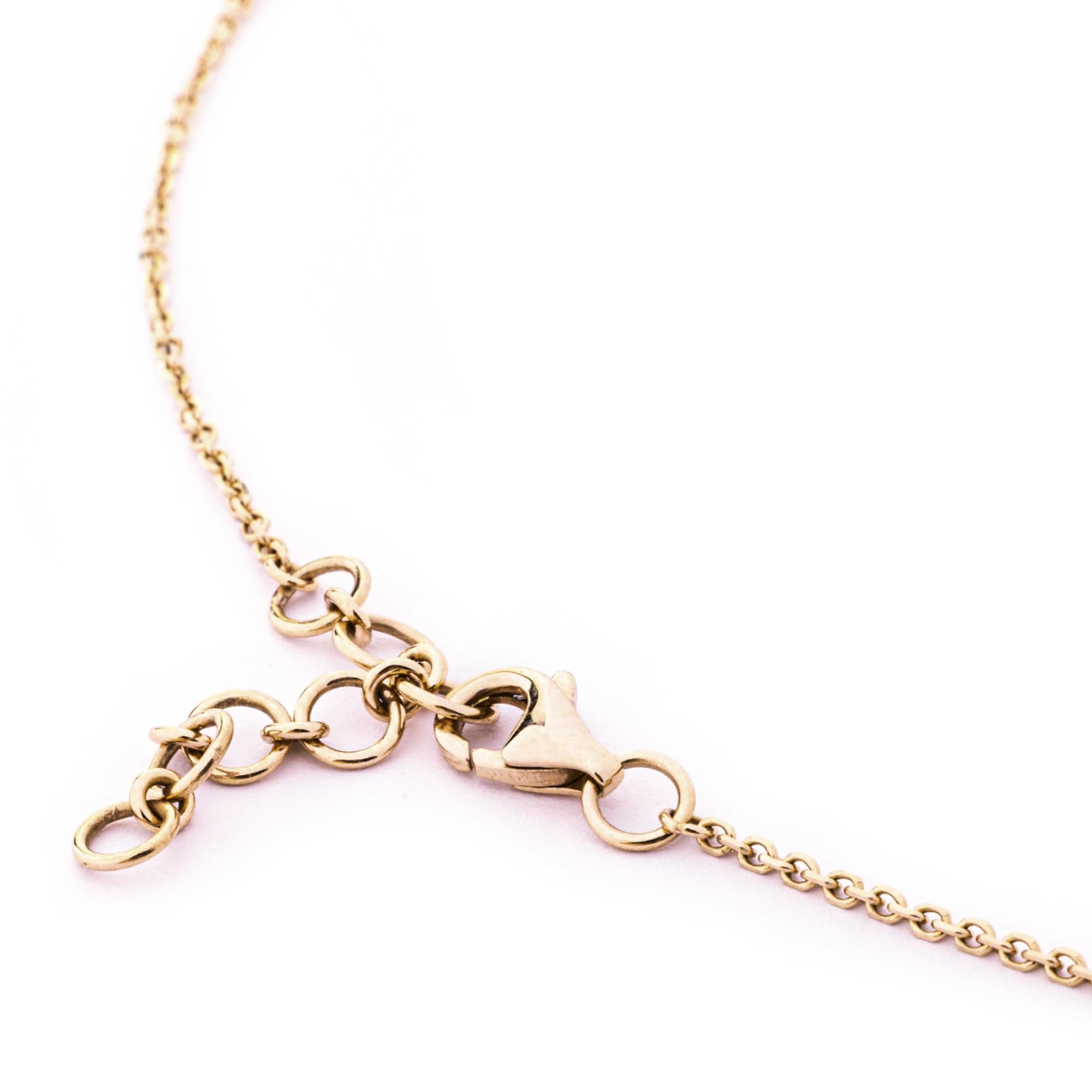 Women's or Men's Alex Jona Champagne Diamond 18 Karat Rose Gold Chocker Necklace For Sale