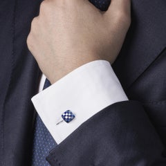 Manschettenknöpfe aus Sterlingsilber mit Lapislazuli von Jona Chequer