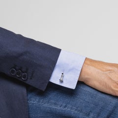 Alex Jona Chess King Sterling Silver Cufflinks