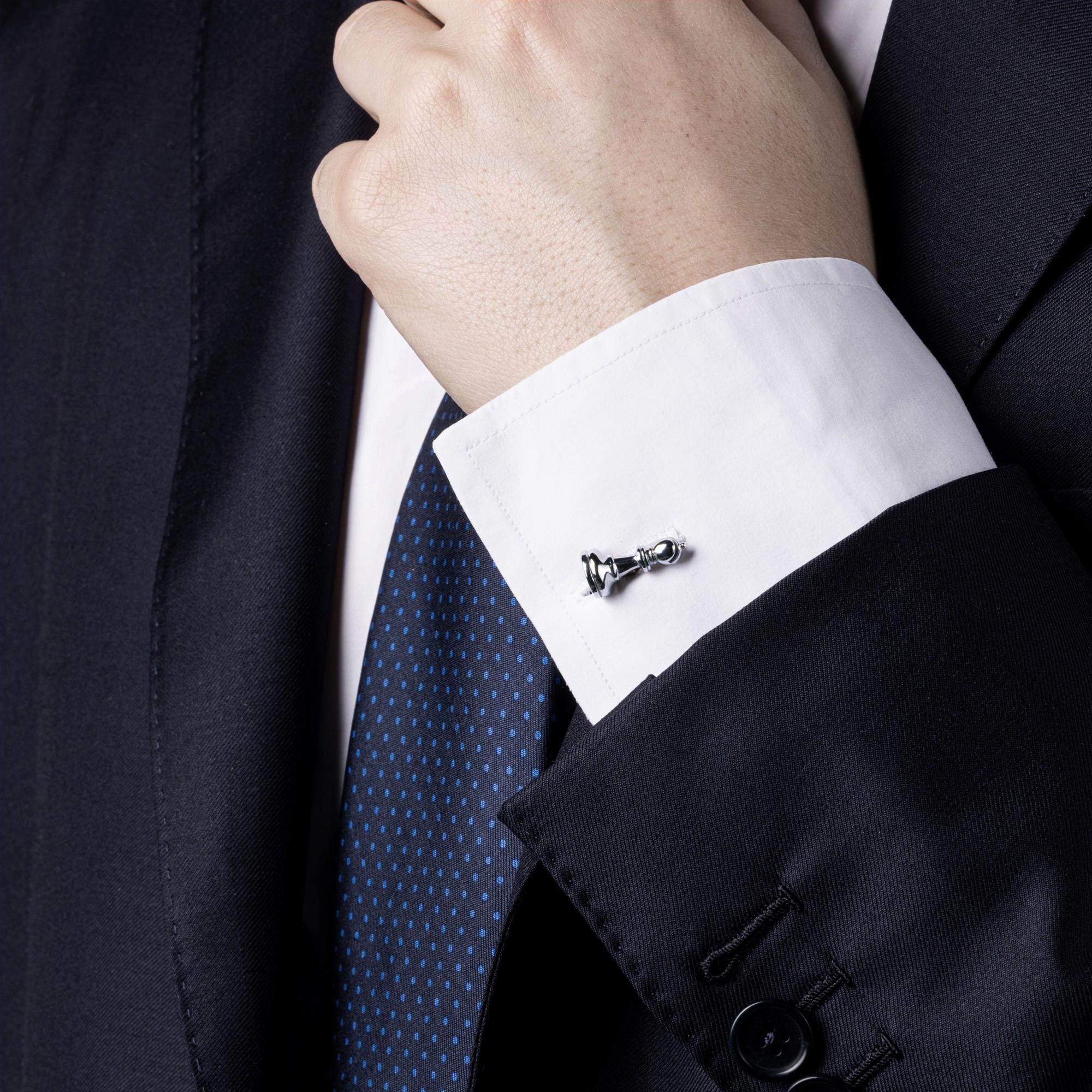 Alex Jona design collection, hand crafted in Italy, Chess Tower & Bishop Sterling Silver cufflinks. 

Alex Jona cufflinks stand out, not only for their special design and for the excellent quality, but also for the careful attention given to details