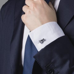Alex Jona Chess Tower Sterling Silver Cufflinks