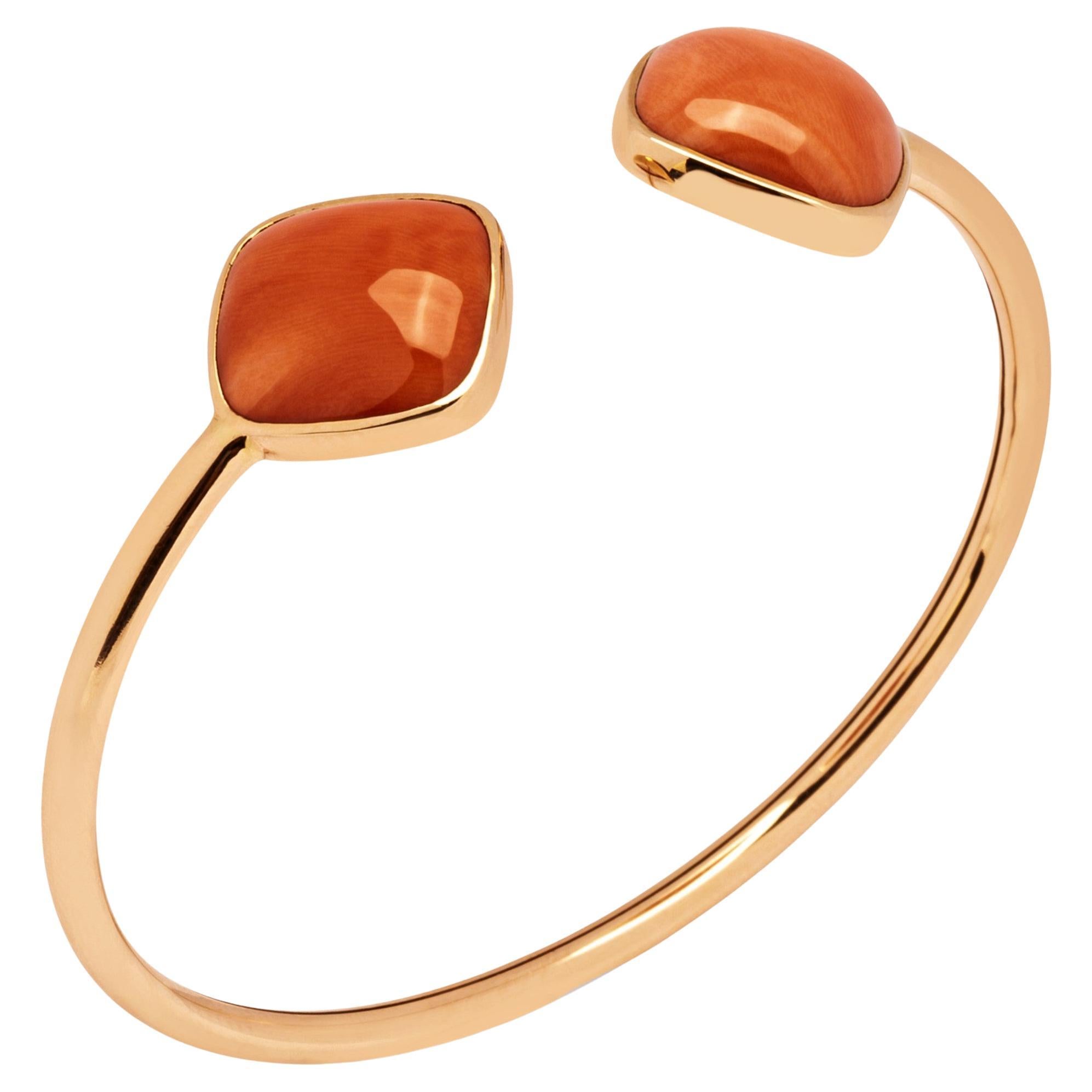 Alex Jona Coral Pulsera de oro rosa de 18 quilates