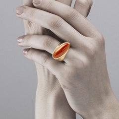 Alex Jona Coral 18 Karat Yellow Gold Band Ring