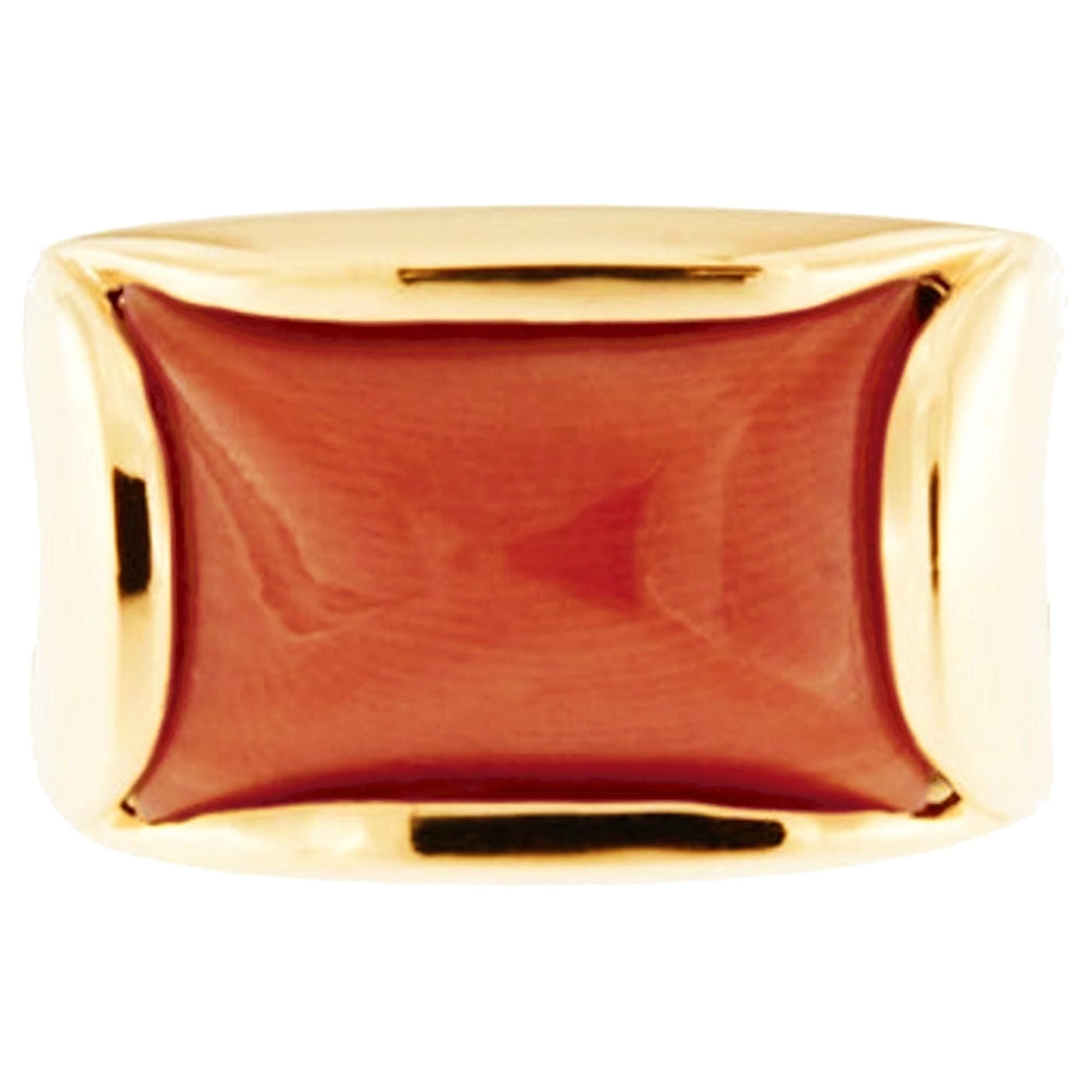 coral ring gold