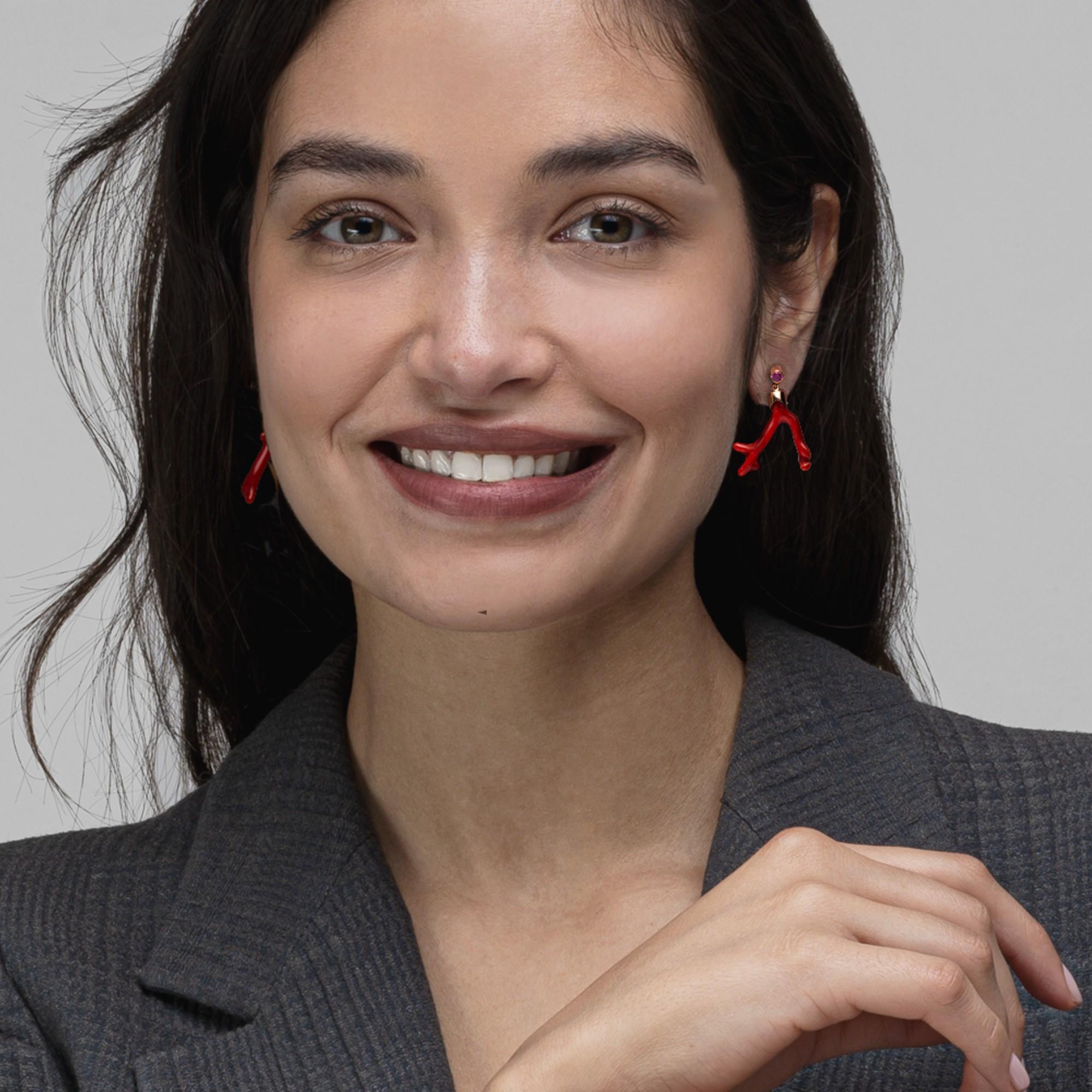 coral shaped earrings