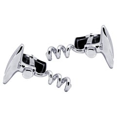 Alex Jona Corkscrew Sterling Silver Cufflinks