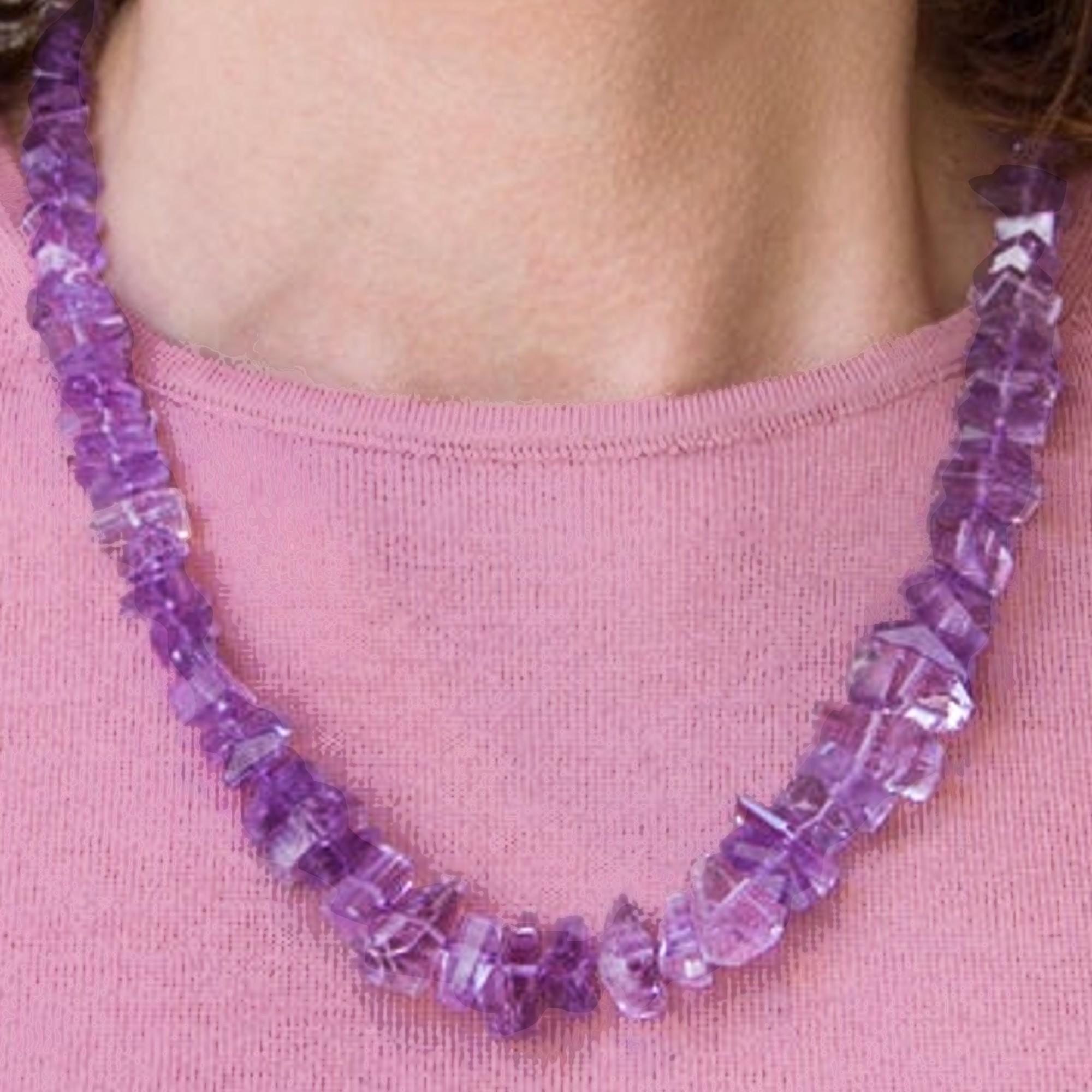 Alex Jona Crazy Cut Amethyst Necklace In New Condition For Sale In Torino, IT