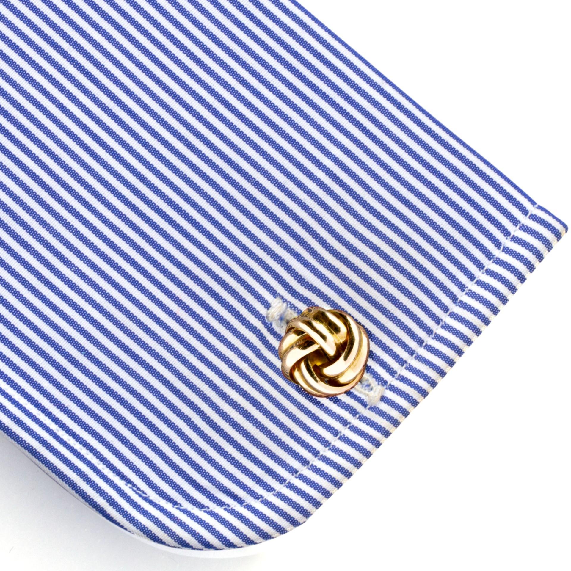 Women's Alex Jona Double Knot 18 Karat Yellow Gold Cufflinks For Sale