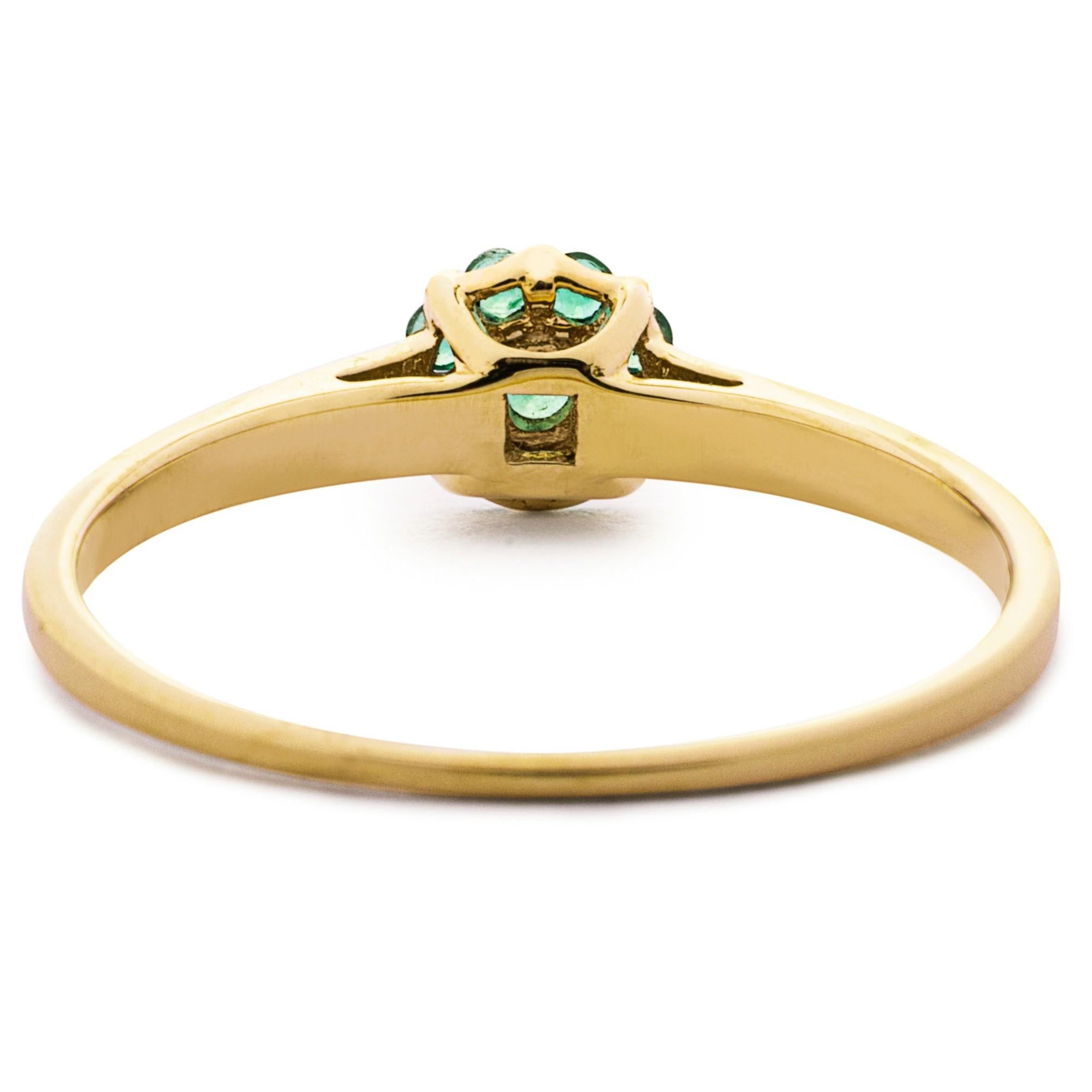 Alex Jona, bague grappe en or jaune 18 carats avec émeraude en vente 2